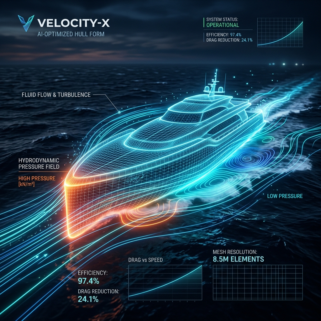 AI Ship Hull Hydrodynamics